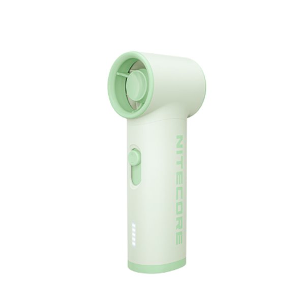 Mini Ventoinha portátil NEF01 LITE, design leve, recarregável via USB-C, 10 m/s, 5 velocidades.