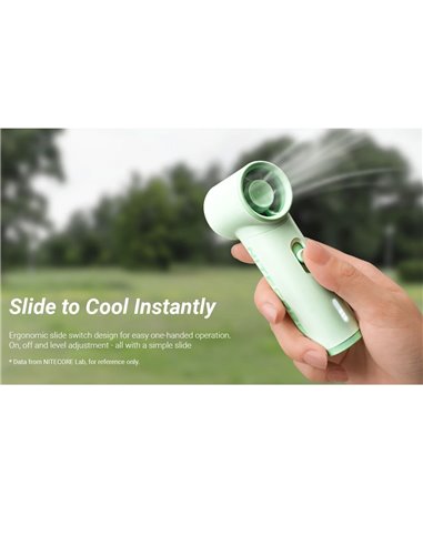 Mini Ventilador de mano NEF01 LITE de diseño ligero, recargable USB-C 10m/s 5 velocidades