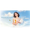 Ventilador de Mano del tamaño de la palma de alta velocidad NEF NANO, recargable USB-C 2000mAh 12m/s ultraligero 5 velocidades