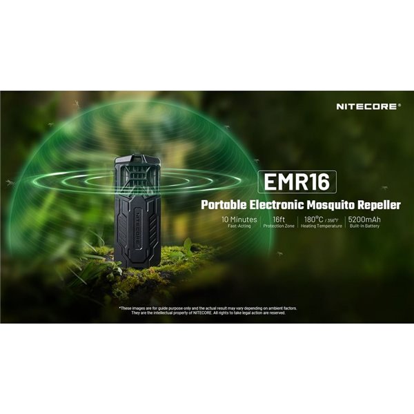 Repelente de mosquitos portátil EMR16 USB-C Outdoor 16h