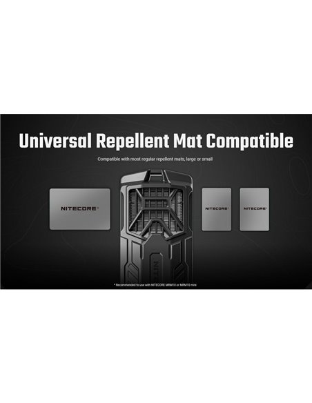 Répulsif anti-moustiques portable EMR16 USB-C pour l'extérieur, autonomie de 16 h