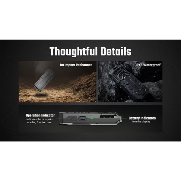 Tragbarer Mückenschutz EMR16 USB-C Outdoor 16h