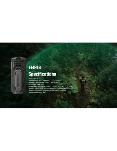 Tragbarer Mückenschutz EMR16 USB-C Outdoor 16h