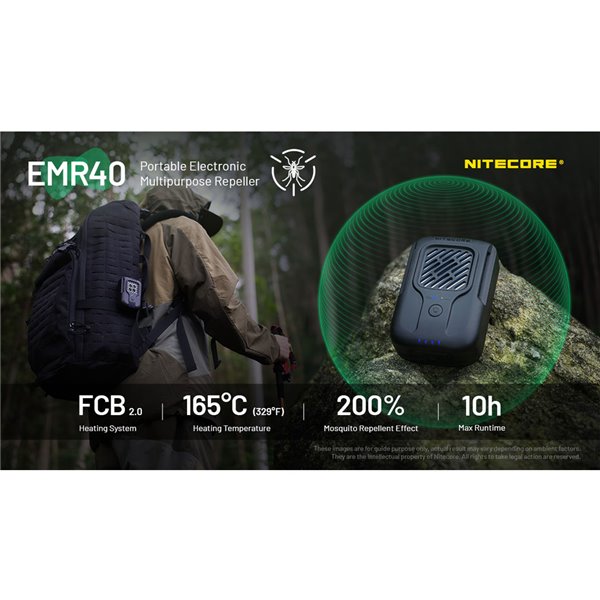 EMR40 USB-C Tragbares Mehrzweck-Mückenschutzgerät für den Außenbereich - 40 Stunden
