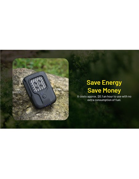 Répulsif anti-moustiques portable multi-usages EMR40 USB-C pour une utilisation en extérieur - 40 heures