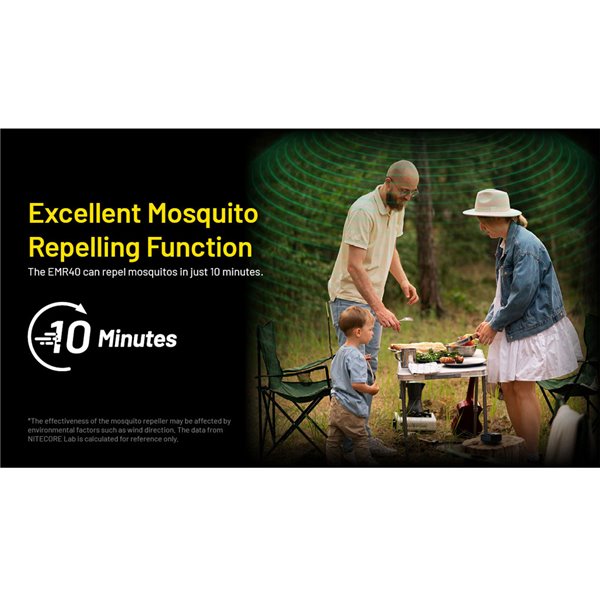 Repelente de mosquitos portátil multiusos EMR40 USB-C Powerbank Outdoor 40h