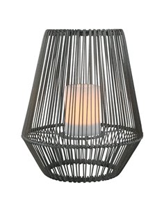 Luminária solar LED externa para mineiros, cinza, com sensor de luz, efeito chama de 0,2 W, 305 mm de altura.
