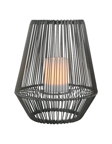 Lampe solaire LED d'extérieur pour mineurs, grise, avec capteur de luminosité, effet flamme 0,2 W, hauteur 305 mm
