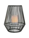 Lampe solaire LED d'extérieur pour mineurs, grise, avec capteur de luminosité, effet flamme 0,2 W, hauteur 305 mm