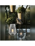 Lampe solaire LED d'extérieur pour mineurs, grise, avec capteur de luminosité, effet flamme 0,2 W, hauteur 305 mm