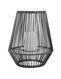 Lámpara solar LED exterior MINEROS gris con sensor de luz 0,2W efecto llamo, 305mm de altura