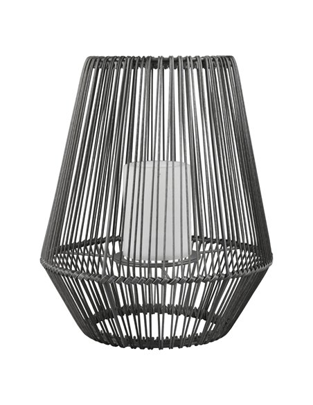 Lampe solaire LED d'extérieur pour mineurs, grise, avec capteur de luminosité, effet flamme 0,2 W, hauteur 305 mm