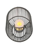 Luminária solar LED externa para mineiros, cinza, com sensor de luz, efeito chama de 0,2 W, 305 mm de altura.