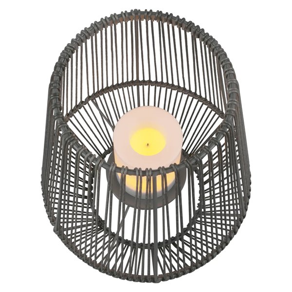 Lampe solaire LED d'extérieur pour mineurs, grise, avec capteur de luminosité, effet flamme 0,2 W, hauteur 305 mm