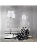 Lámpara colgante ANDREUS pantalla tela blanca Ø35cm 1×E27 excl. para uso interior