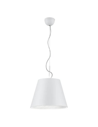 Lámpara colgante ANDREUS pantalla tela blanca Ø35cm 1×E27 excl. para uso interior