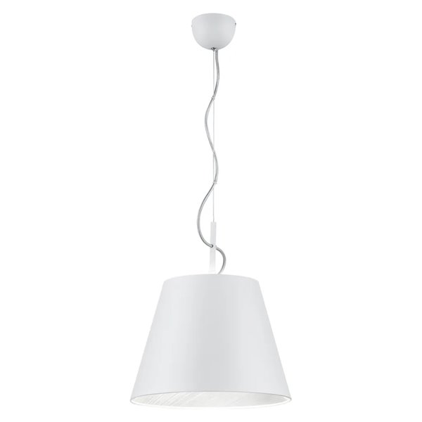 Suspension ANDREUS, abat-jour en tissu blanc Ø35cm, 1 douille E27 (non fournie), pour usage intérieur
