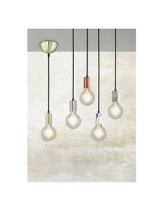 Suspension en métal cuivre antique, cordon E27 (non inclus), pour usage intérieur 2