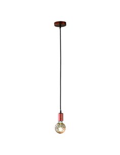 Lámpara colgante de metal cobre antiguo CORD E27 (no incl.) para interior