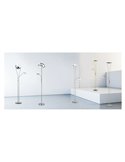 Lampadaire LED double, réglable avec bras de lecture en nickel mat, 18 W + 3,5 W, 2 000 lm + 400 lm, 3 000-6 500 K