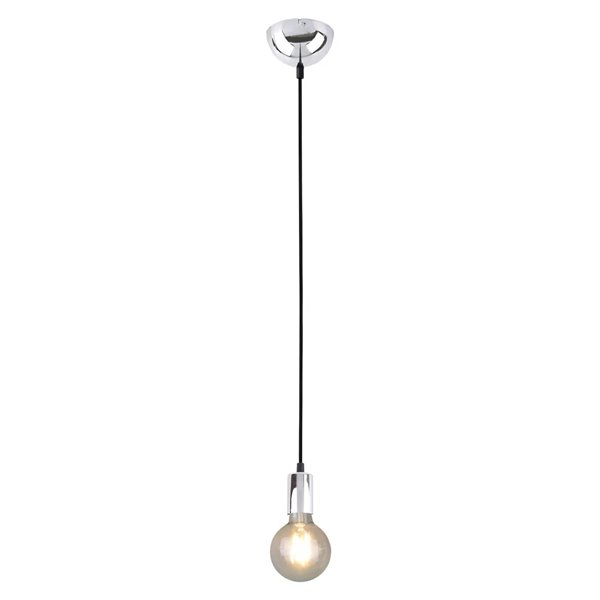 Lámpara colgante de metal cromado CORD E27 (no incl.) para interior