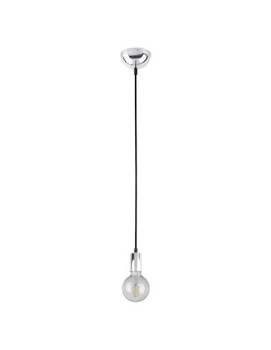 Lámpara colgante de metal cromado CORD E27 (no incl.) para interior