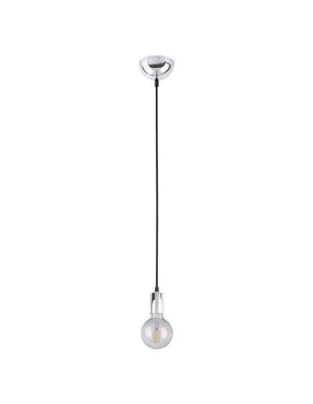 Lámpara colgante de metal cromado CORD E27 (no incl.) para interior