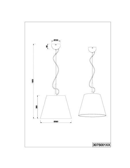 Luminária pendente ANDREUS com cúpula em tecido preto e interior dourado (sem casquilho E27, máx. 60W), altura ajustável.