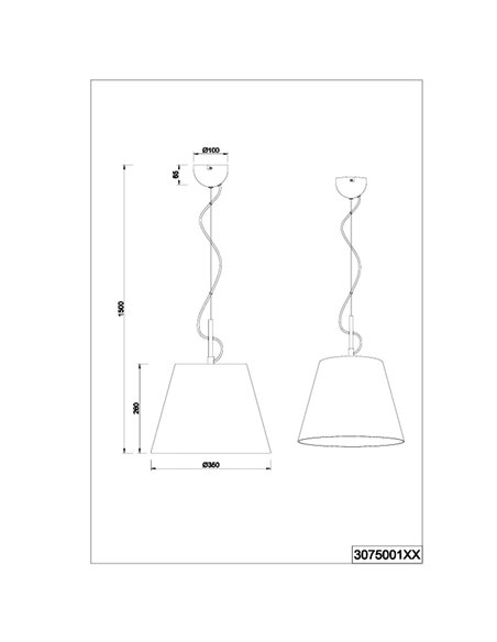 Lámpara colgante ANDREUS pantalla tela blanca Ø35cm 1×E27 excl. para uso interior