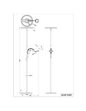Lámpara de pie LED SPLIT orientable con brazo lector níquel mate regulable 18W+3,5W 2000lM+400Lm 3000‑6500K