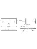 Feu arrière LED mince à 6 fonctions | Avec triangle intégré | 12/24 V