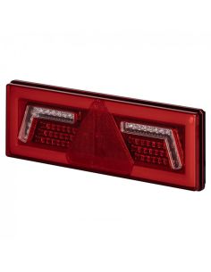 Schlankes LED-Rücklicht mit 6 Funktionen | Mit integriertem Dreieck | 12/24 V