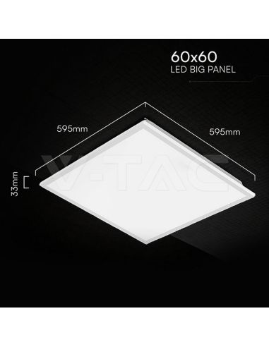 Dimensions de la puce Cree : Panneau LED 40 W 600 x 600 mm rétroéclairé haute luminosité | Puce CREE | 120 lm/W