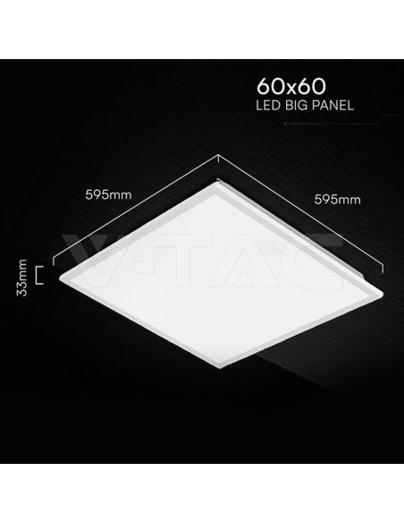 Dimensions de la puce Cree : Panneau LED 40 W 600 x 600 mm rétroéclairé haute luminosité | Puce CREE | 120 lm/W
