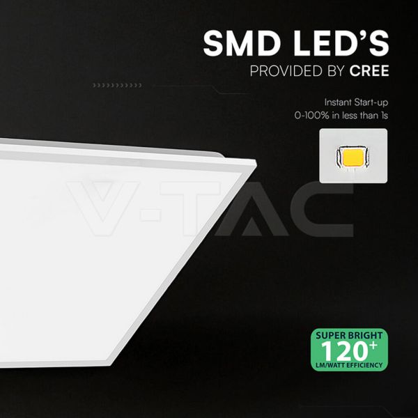 Chip Cree Panel LED 40W 600x600mm Backlit High Lumen | Chip CREE | 120lm/W