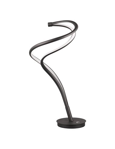 Lámpara de mesa LED diseño curvado NALA negra 17W regulable 2300‑4000K 1900Lm