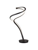 NALA Schwarze, geschwungene LED-Tischleuchte, 17 W, dimmbar, 2300–4000 K, 1900 lm
