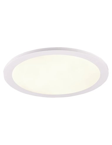 TIBERIUS LED-Deckenleuchte, weiß, 15,5 W, 4000 K, 1700 lm, Ø 30 cm, IP20