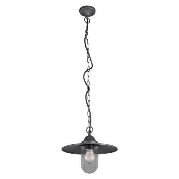 Lámpara colgante vintage de exterior BRENTA antracita E27 (no incl.), Ø30cm IP44