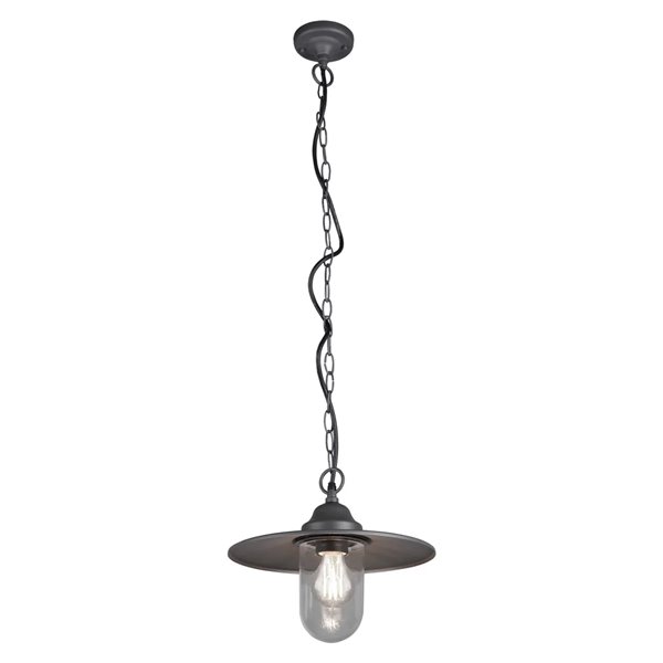 Luminária pendente vintage BRENTA para exterior, antracite, E27 (soquete não incluído), Ø30cm, IP44