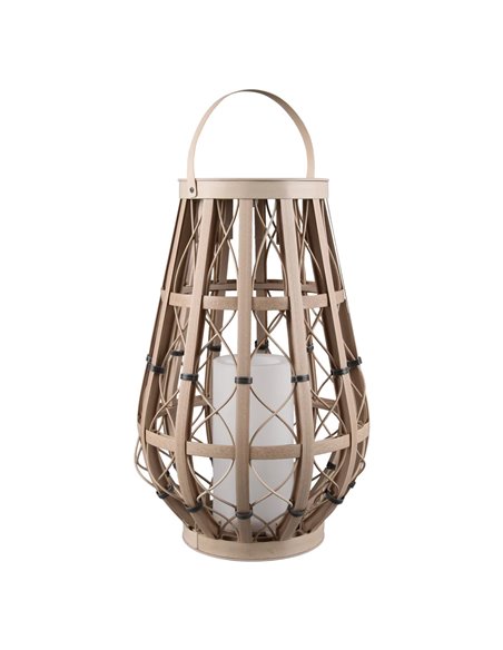 Lámpara solar estilo boho-chic VINTO beige claro 0,2W LED 2700K efecto llama IP44