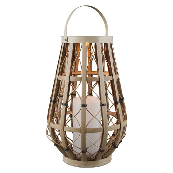 VINTO Solarlampe im Boho-Chic-Stil, hellbeige, 0,2 W LED, 2700 K Flammeneffekt, IP44