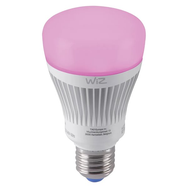 Ampoule connectée WiZ E27 blanche 11,5 W RGBW+ 2200-6500 K à intensité variable