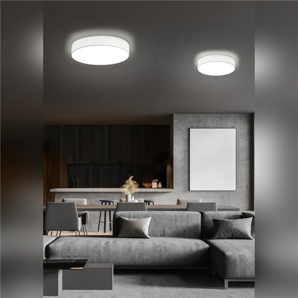 Plafón de techo LED redondo LUGANO blanco 11W 1200Lm 3000K LED integrado Ø30cm para interior