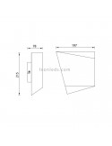 Aplique de pared Asimetric Blanco para bombilla GX53 de Mantra Iluminación | LeonLeds.com