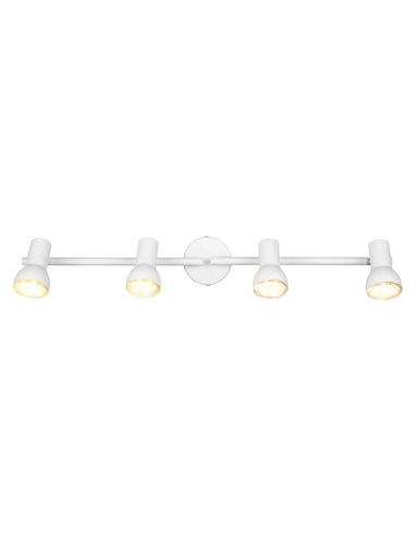 Regleta de 4 focos pivotantes y móviles blanco CANTAR GU10 (no incl.)
