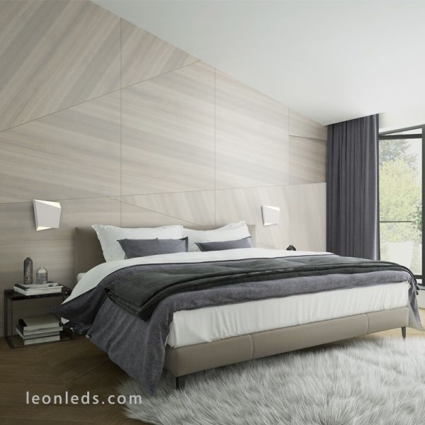 Applique murale asimétrique blanche pour ampoule GX53 de Mantra Iluminación | LeonLeds.com