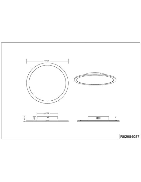 Plafonnier LED TIBERIUS Titan Ø40cm 20W 4000K IP20 pour usage intérieur