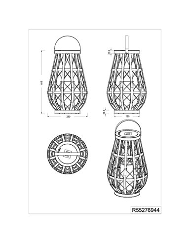 VINTO Solarlampe im Boho-Chic-Stil, hellbeige, 0,2 W LED, 2700 K Flammeneffekt, IP44