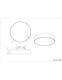 Plafón de techo LED redondo LUGANO blanco 11W 1200Lm 3000K LED integrado Ø30cm para interior